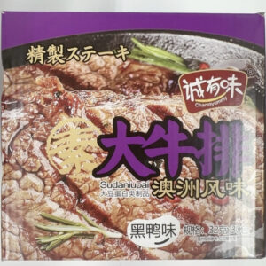 诚有味-素大牛排（黑鸭味）960g*12盒