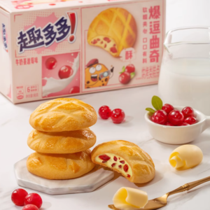 趣多多-爆豆曲奇（牛奶蔓越莓味）96g*18盒
