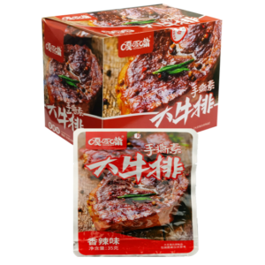 嘎嘎嘴手撕大牛排（香辣味）840g*12盒