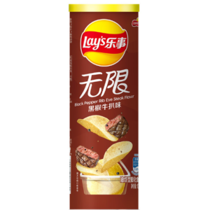 乐事无限罐装薯片-黑椒牛扒 90g*24罐