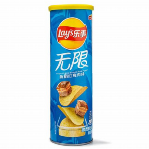 乐事无限罐装薯片-吮指红烧肉 90g*24罐