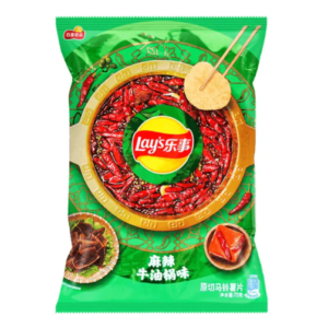 乐事薯片麻辣牛油味 70g*22包